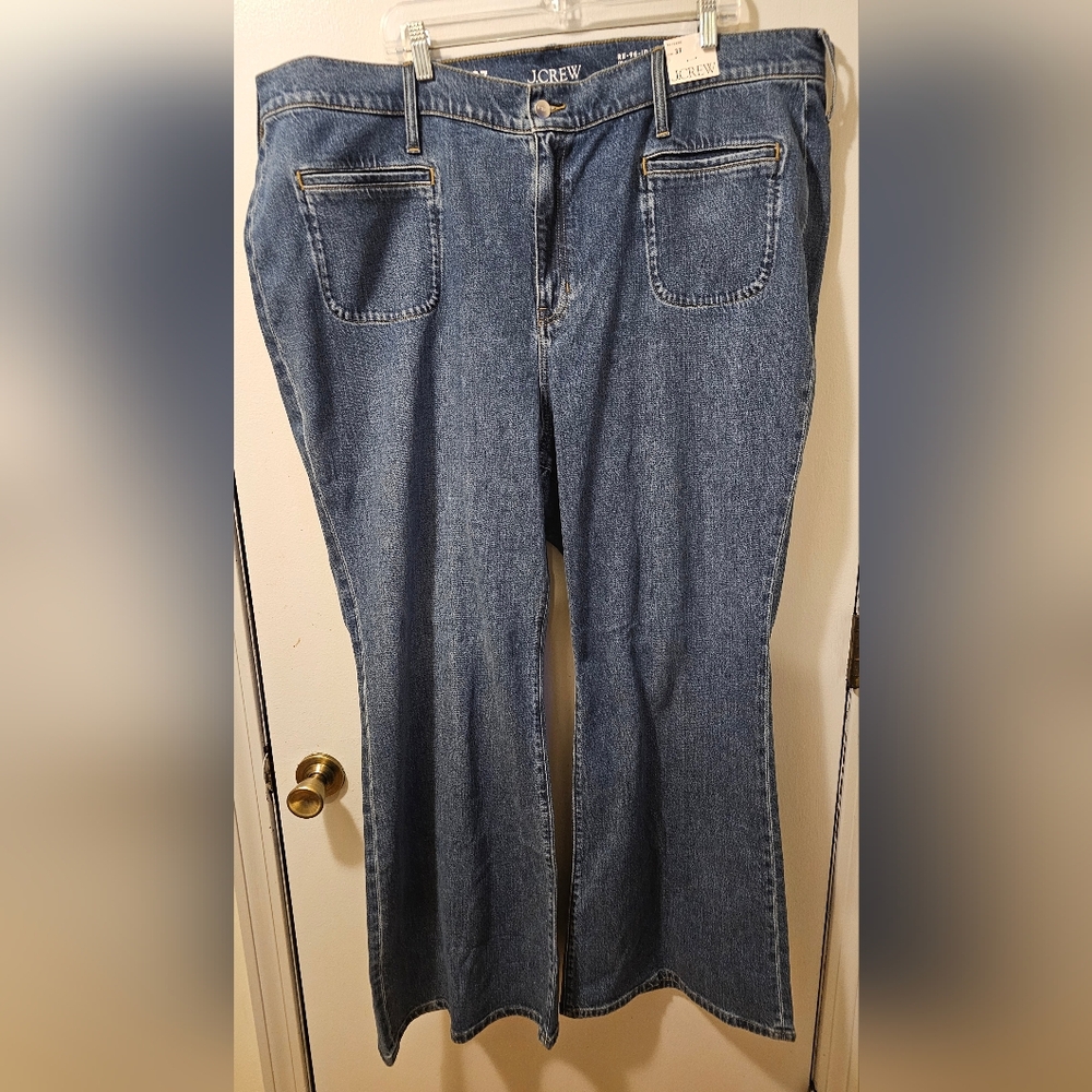 J.Crew Women's '96 Flare High Rise Jeans Lexi Kay Wash Size 37 NWT